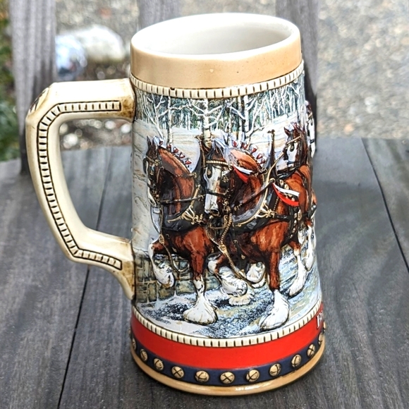 Budweiser Clydesdale Stein - Christmas 1988, Vintage Collectors - Picture 6 of 8